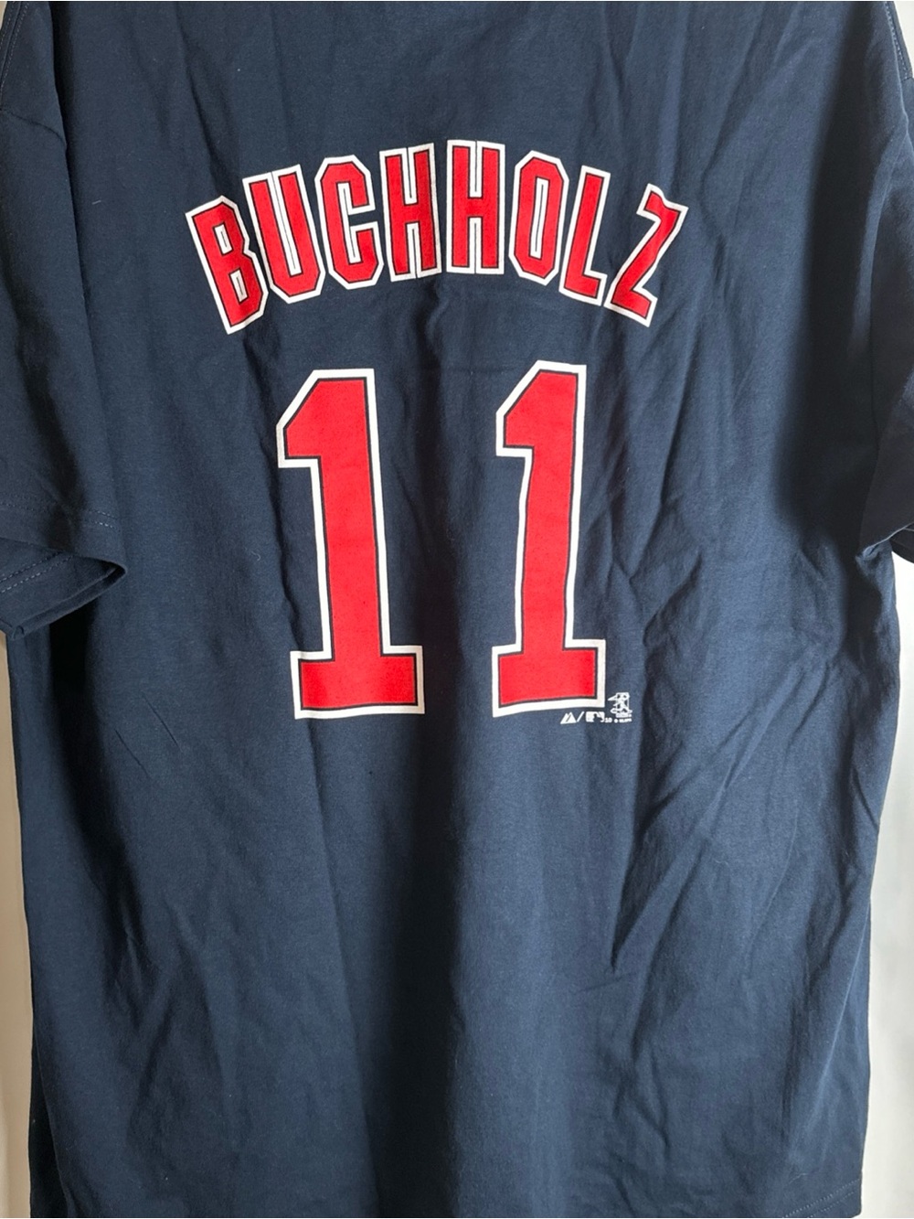 Clay Buchholz #11 Navy Red Baseball Tee NWT Boston RedSox